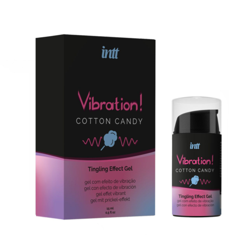 Жидкий вибратор Vibration Cotton Candy с ароматом сахарной ваты - 15 мл. - 0