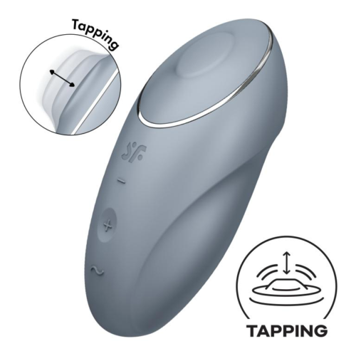 Светло-серый вибростимулятор Tap Climax 1 - 2