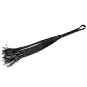 Чёрная плеть с лаковыми хвостиками - 79 см. - 0