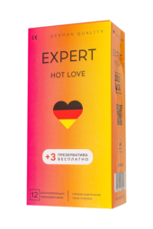 Презервативы EXPERT Hot Love с разогревающим эффектом - 12 шт.(+3 в подарок) - 0