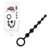 Черные силиконовые анальные бусы Silicone Anal Beads - 21 см. - 1