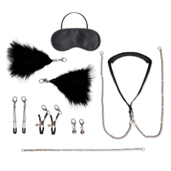 Большой эротический набор из 12 предметов Interchangeable Collar Nipple Clips Set