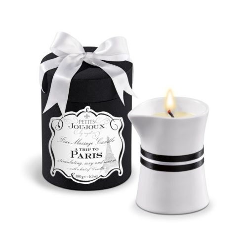 Массажное масло в виде большой свечи Petits Joujoux Paris с ароматом ванили и сандала - 0