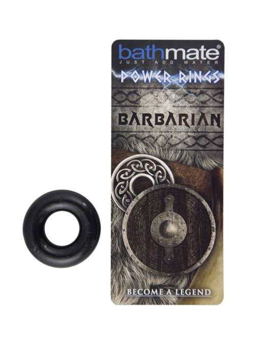 Чёрное эрекционное кольцо Barbarian - 0