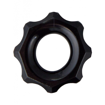 Чёрное эрекционное кольцо Spartan - 1