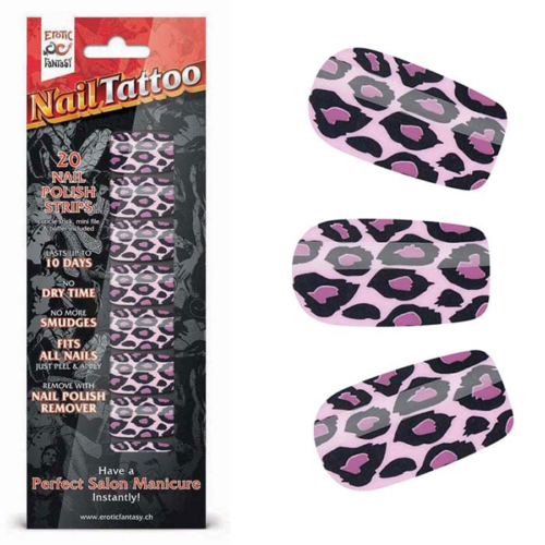 Набор лаковых полосок для ногтей Фиолетовый леопард Nail Foil - 0