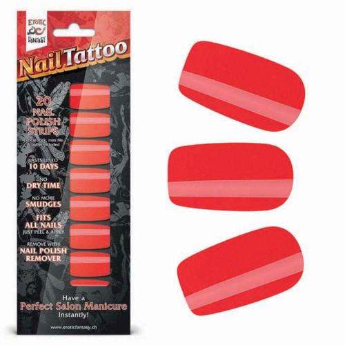 Набор лаковых полосок для ногтей Красный шик Nail Foil - 0