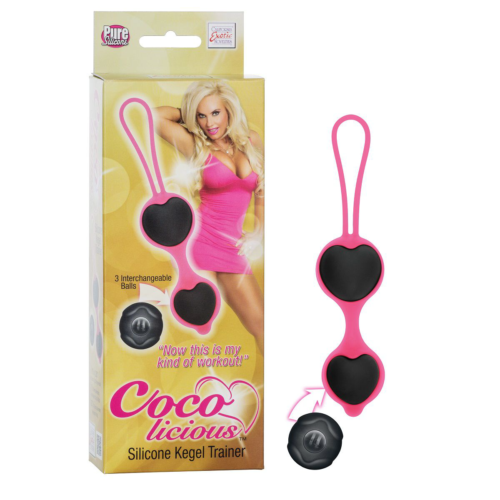 Чёрные вагинальные шарики из силикона Coco Licious Kegel Balls - 0