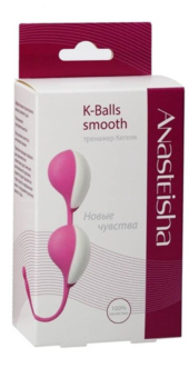 Розовые вагинальные шарики К-Balls smooth - 0