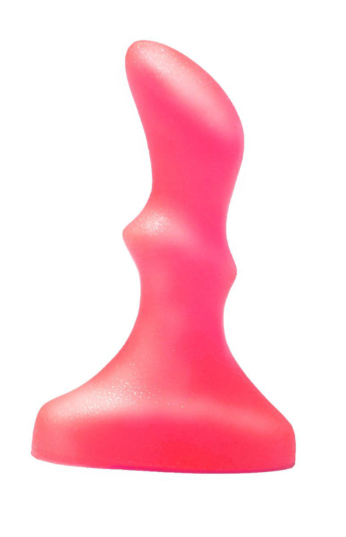 Розовый массажёр простаты - 10 см. - 0