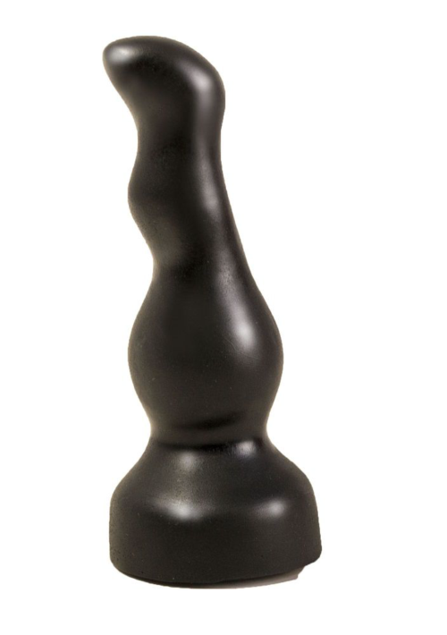 Чёрный анальный стимулятор для массажа простаты - 13,5 см. - 0