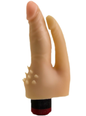 Анально-вагинальный вибромассажёр с шипами для массажа клитора - 17 см. - 0