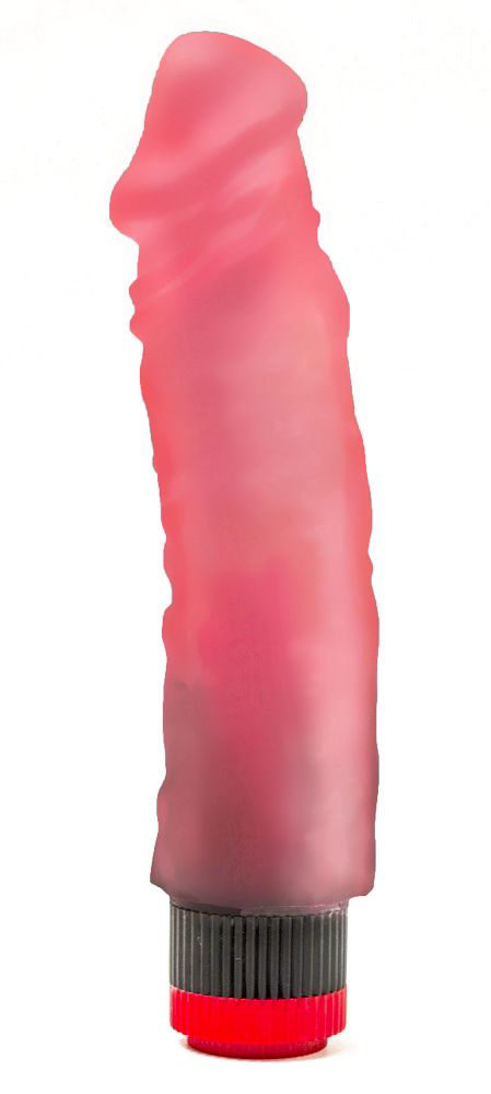 Рельефный розовый вибратор-реалистик - 19,5 см. - 0