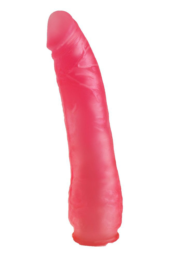 Реалистичная насадка Harness розового цвета - 17 см. - 0