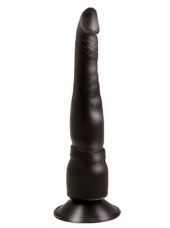 Чёрный анальный фаллоимитатор на подошве-присоске - 18,5 см. - 0