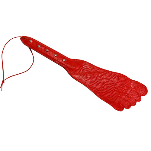 Красная хлопалка в форме ступни - 34,5 см. - 0
