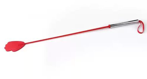 Красный стек с металлической хромированной ручкой - 62 см. - 0