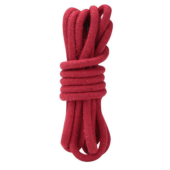 Красная хлопковая веревка для связывания - 3 м. - 0
