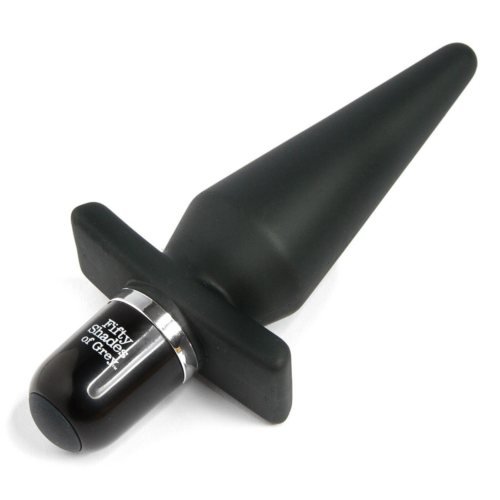 Черная анальная пробка с вибрацией Delicious Fullness Vibrating Butt Plug - 14 см. - 1