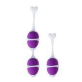 Фиолетовые вагинальные шарики из силикона: 2+1 - 0