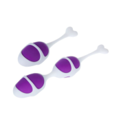 Фиолетовые вагинальные шарики из силикона: 2+1 - 1
