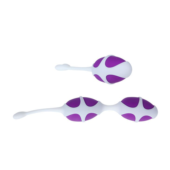 Фиолетовые вагинальные шарики из силикона: 2+1 - 2