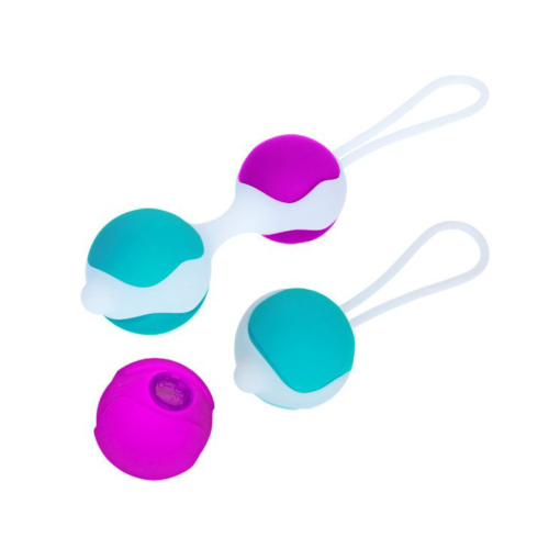 Разноцветные вагинальные шарики Orgasmic balls silicone - 3