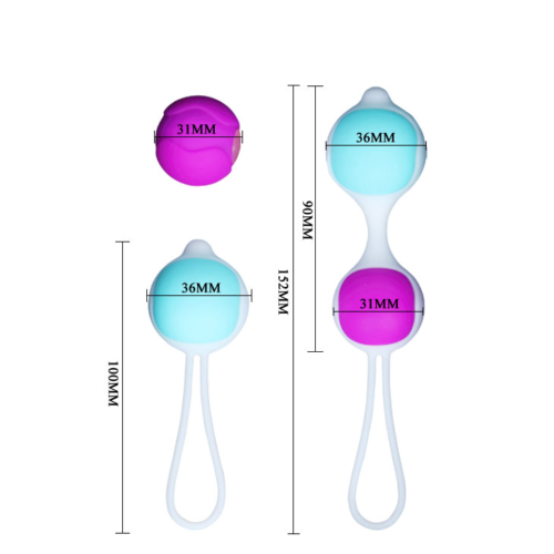 Разноцветные вагинальные шарики Orgasmic balls silicone - 2