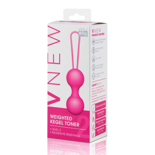 Розовые вагинальные шарики VNEW level 2 - 1