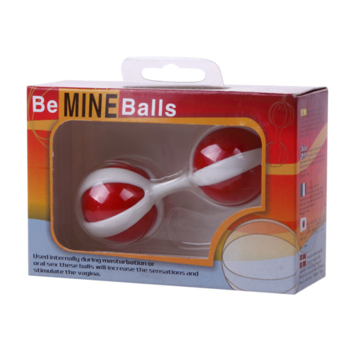 Красно-белые вагинальные шарики BE MINI BALLS - 3