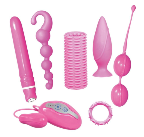 Розовый набор секс-игрушек - 0