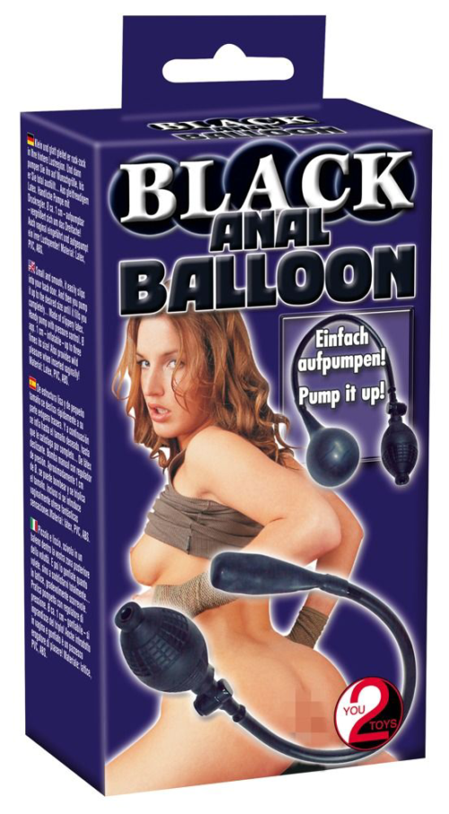Черный анальный расширитель с грушей Simply Anal Balloon - 2
