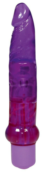 Фиолетовый гелевый анальный вибратор Jelly Anal - 17,5 см. - 1