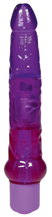 Фиолетовый гелевый анальный вибратор Jelly Anal - 17,5 см. - 0