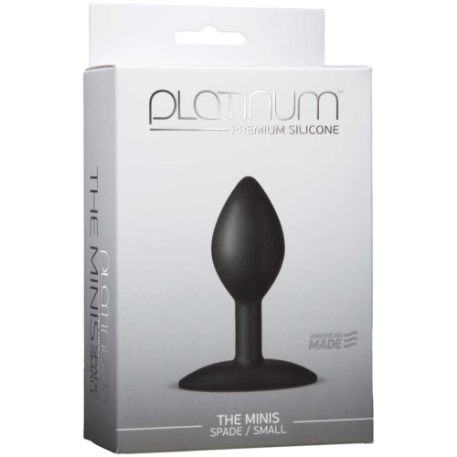 Черная анальная пробка Platinum Premium Silicone - The Minis Spade Small - Black S - 1