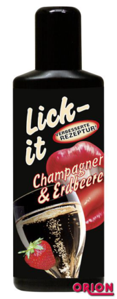 Смазка со вкусом клубники с шампанским Lick It - 50 мл. - 0