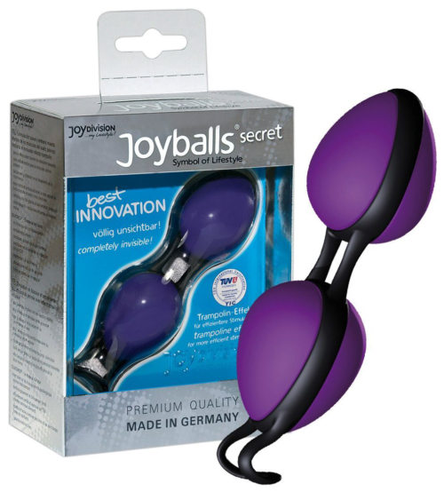 Фиолетовые вагинальные шарики Joyballs secret - 0