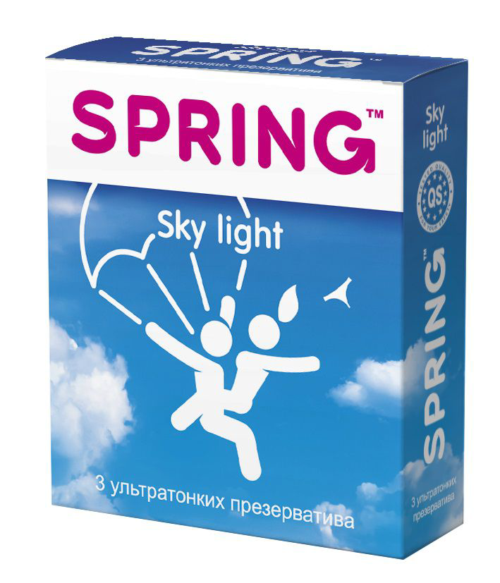 Ультратонкие презервативы SPRING SKY LIGHT - 3 шт. - 0