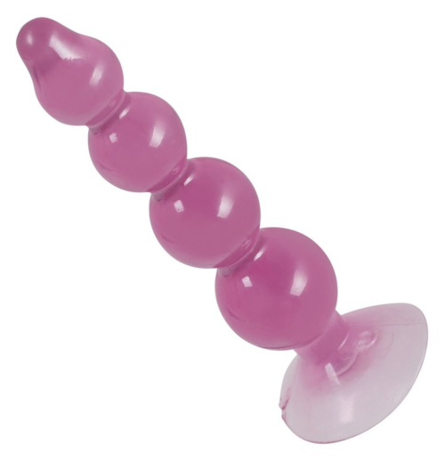 Фиолетовый анальный стимулятор-ёлочка Anal Beads - 13 см. - 1