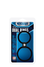 Чёрное двойное эрекционное кольцо Dual Rings Black - 2