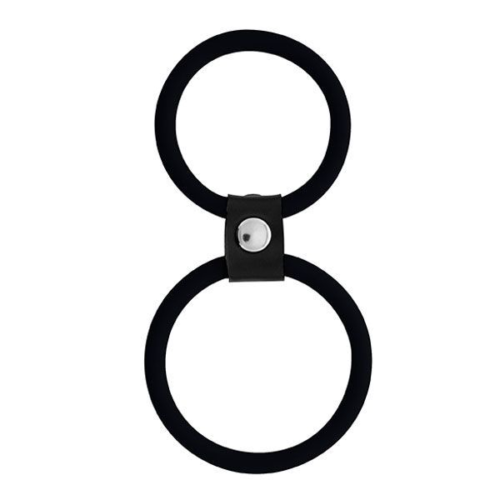 Чёрное двойное эрекционное кольцо Dual Rings Black - 1