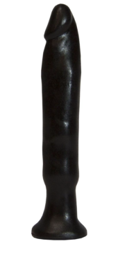 Чёрный анальный фаллоимитатор без мошонки - 14 см. - 1