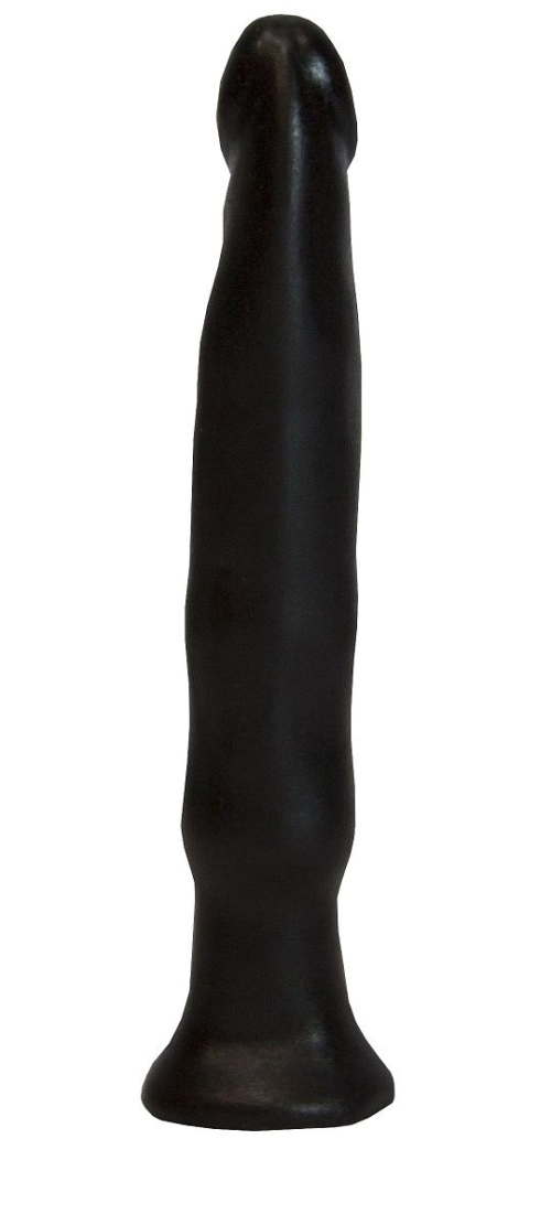 Чёрный анальный фаллоимитатор без мошонки - 14 см. - 2