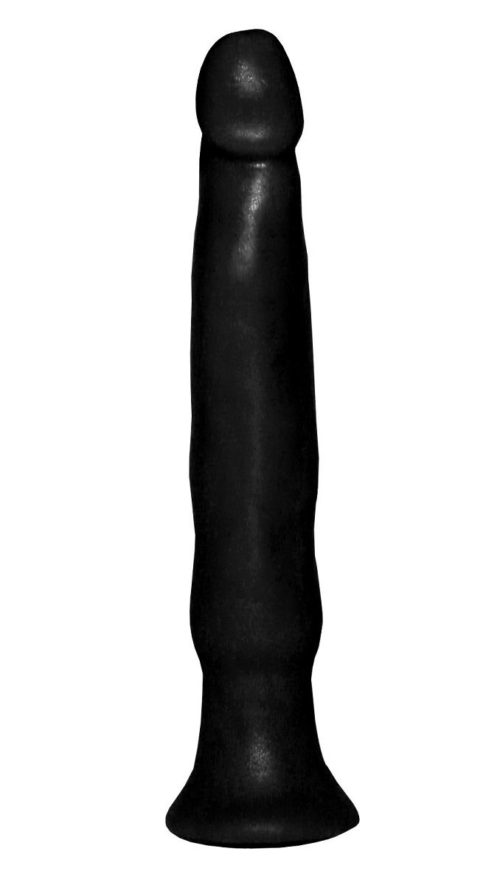 Чёрный анальный фаллоимитатор без мошонки - 14 см. - 0