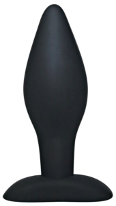 Чёрный анальный стимулятор Silicone Butt Plug Large - 12 см. - 0