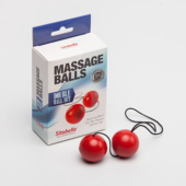Красные массажные вагинальные шарики - 0