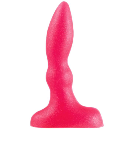 Розовый анальный стимулятор Beginners p-spot massager - 11 см. - 0