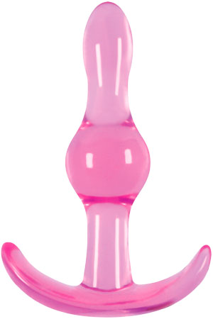 Розовая анальная пробка Jelly Rancher T-Plug Wave - 9,7 см. - 0