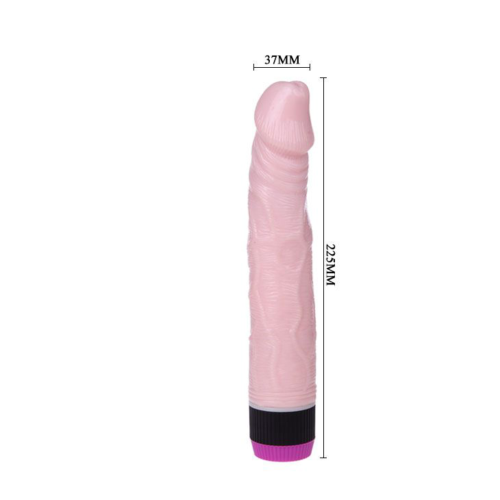 Вибромассажер розового цвета - 22,5 см. - 3