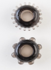 Набор из 2 эрекционных колец с различным рельефом - 1